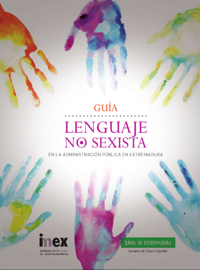 Portada de la Guía LENGUAJE NO SEXISTA EN LA ADMINISTRACIÓN PÚBLICA EN EXTREMADURA