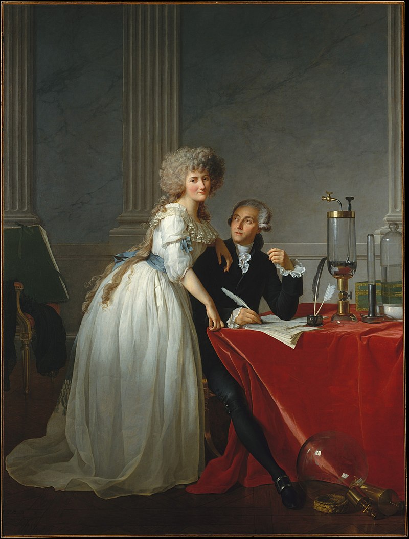 Retrato de Marie-Anne Pierrette Paulze y su esposo, Antoine Laurent de Lavoisier