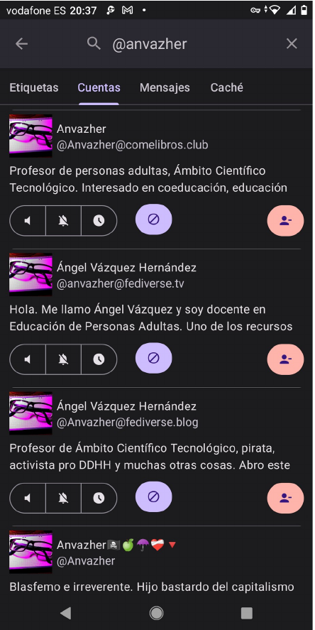 Pantallazo de Mastodon