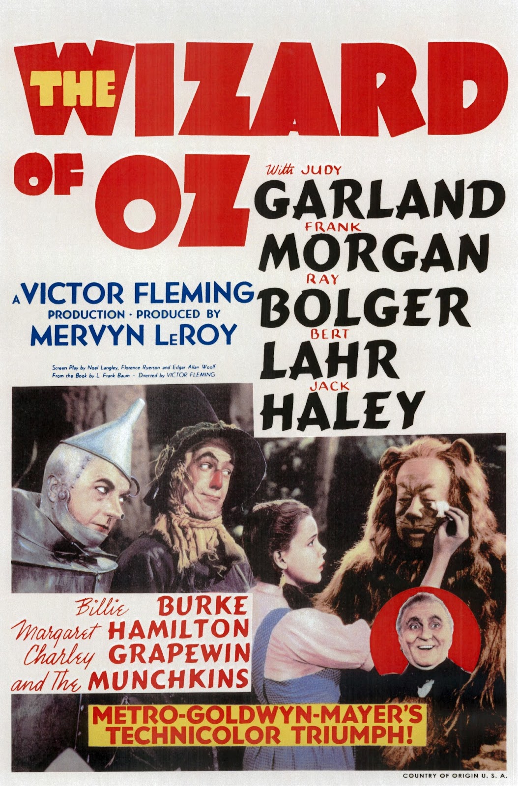 Cartel de la película "El mago de Oz"