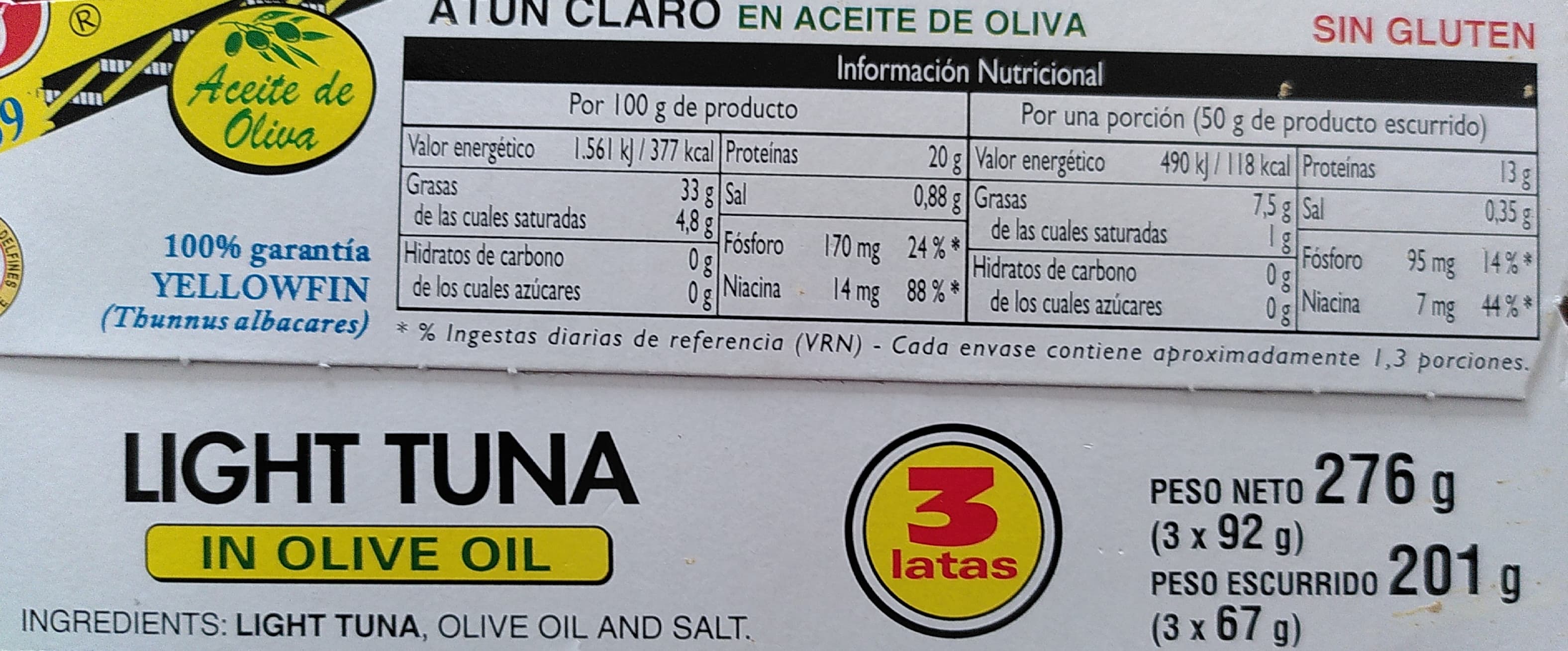 Atún en aceite