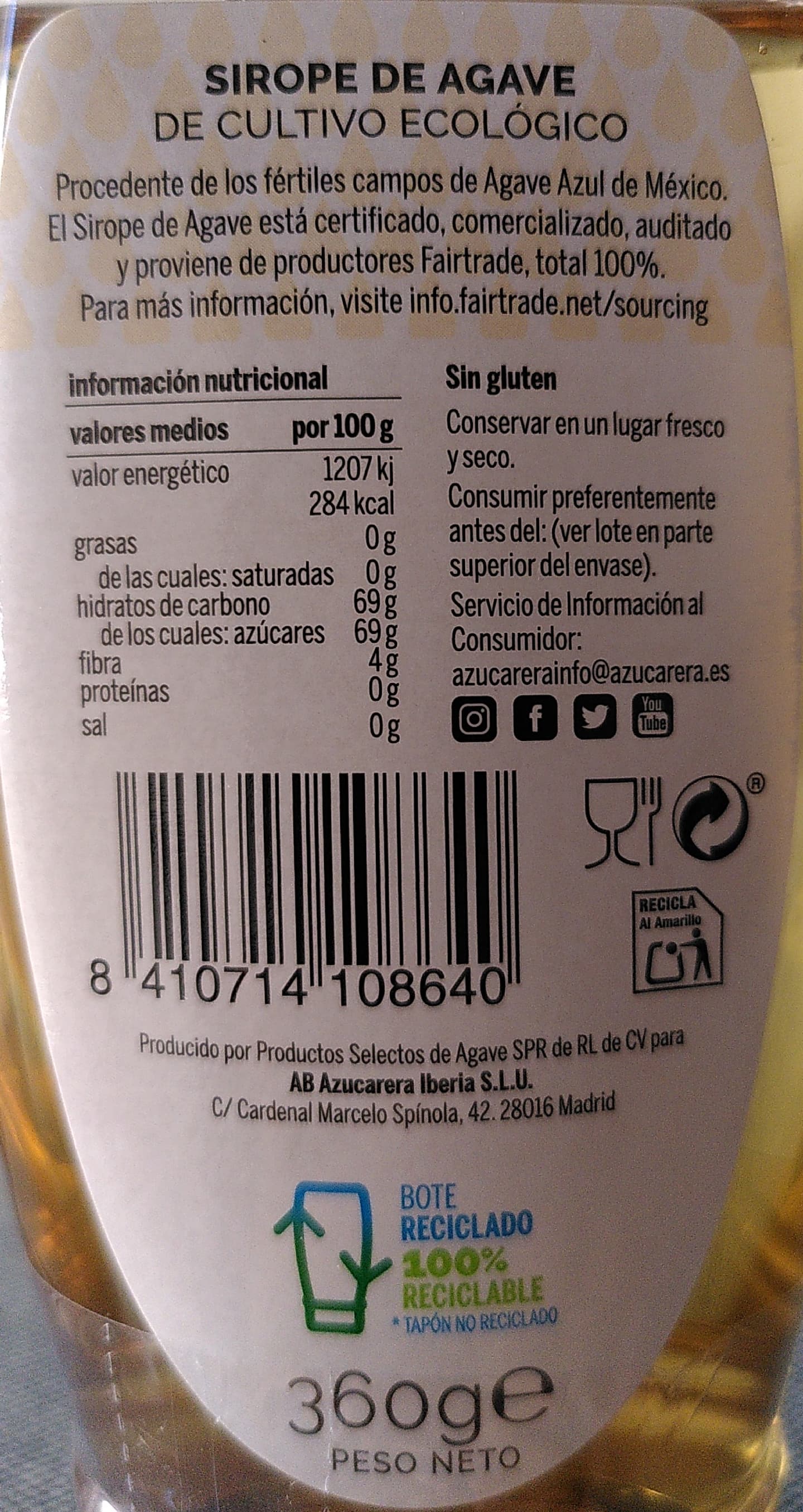 Sirope de Agave