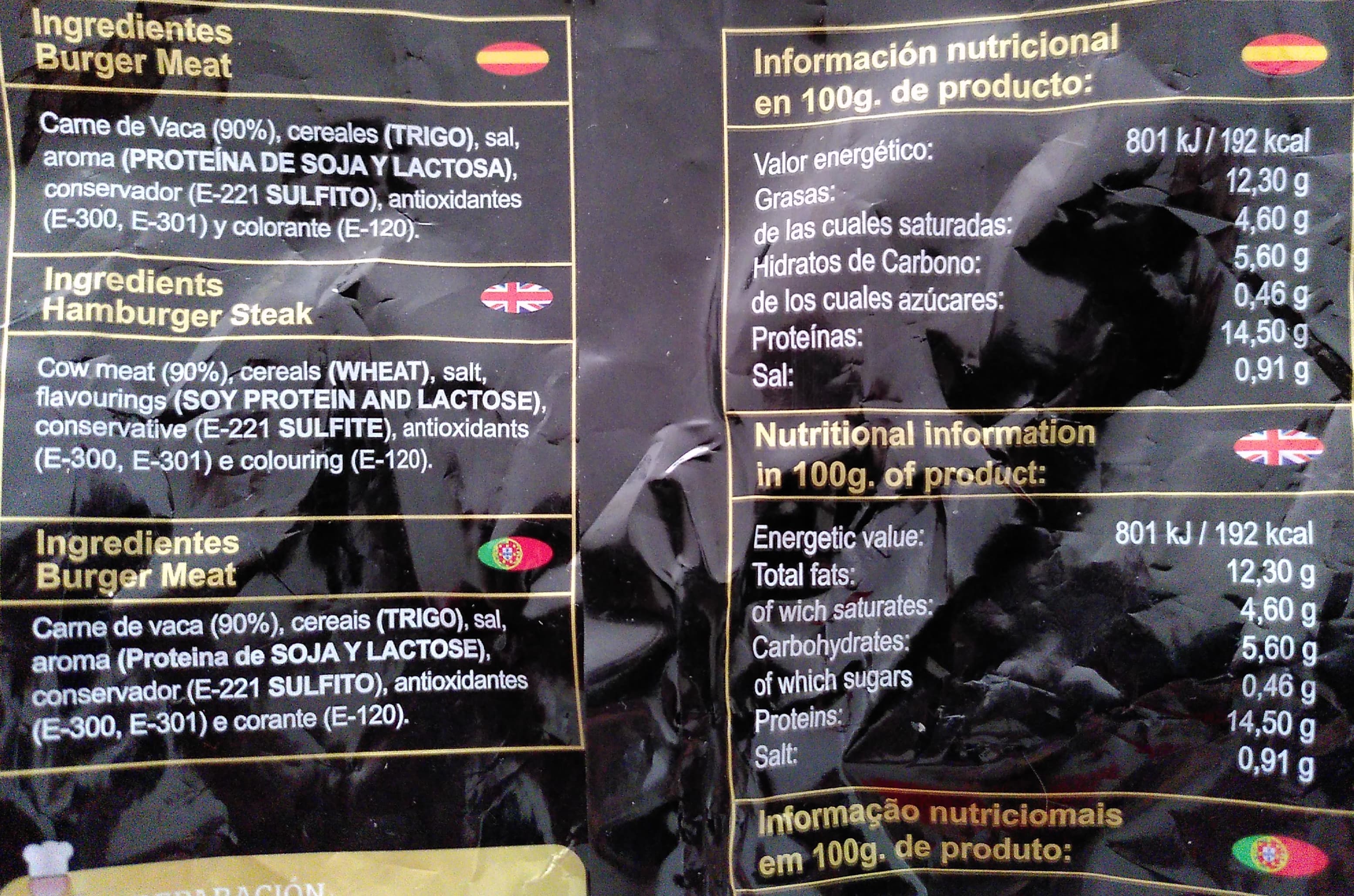 Hamburguesa de vaca