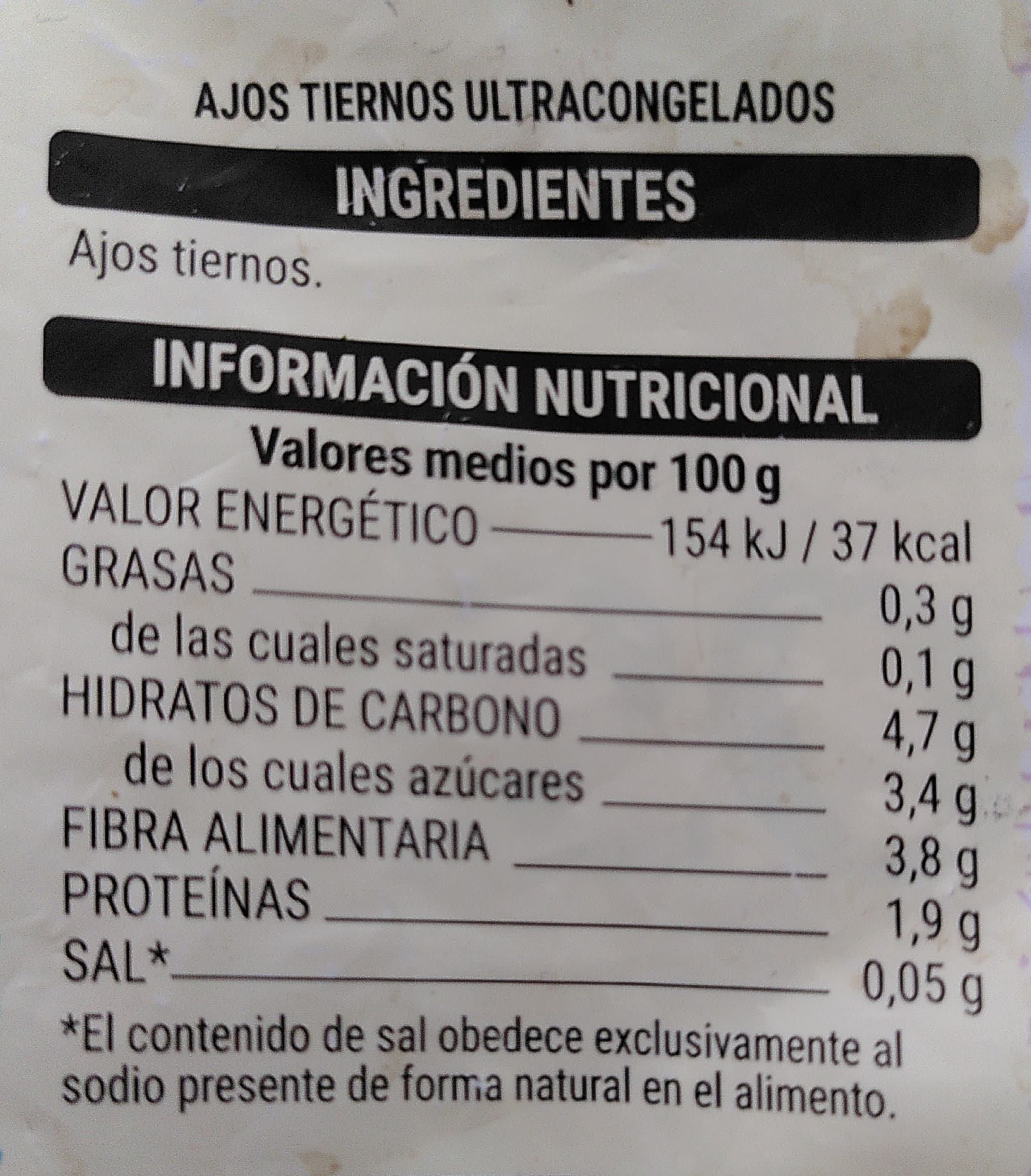 Ajos tiernos